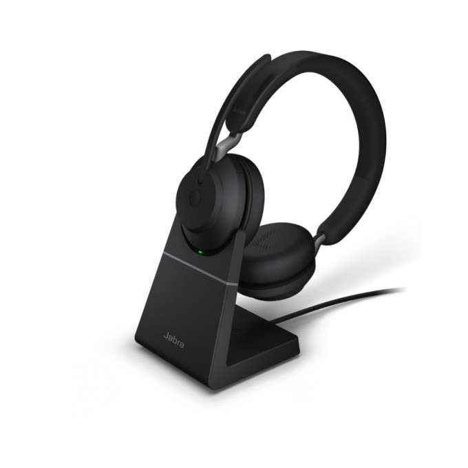 Гарнитура беспроводная JABRA EVOLVE2 65, Link380a UC Stereo Stand Black 26599-989-989