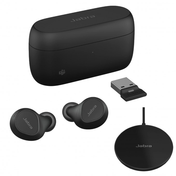 Гарнитура беспроводная JABRA EVOLVE2 BUDS USB-A MS – WIRELESS CHARGING PAD 20797-999-989